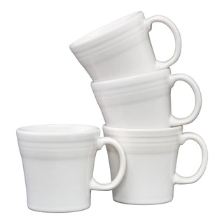 4pc White Tapered Mug Set