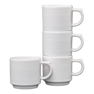 Fiesta 16 OZ Set of 4 Bright White Stackable Mug Set
