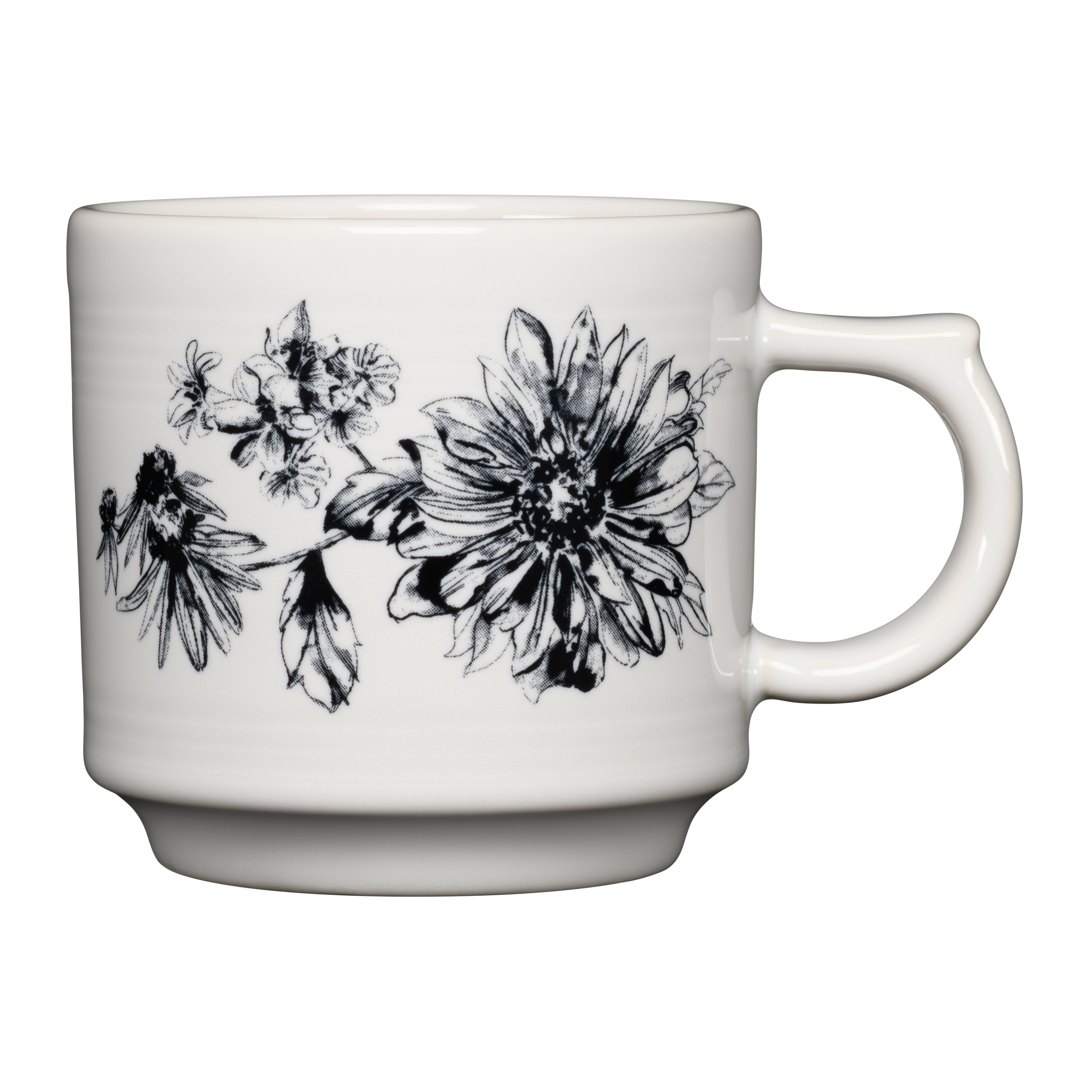 Botanical Floral Black 16oz Stackable Mug – Fiesta Factory Direct