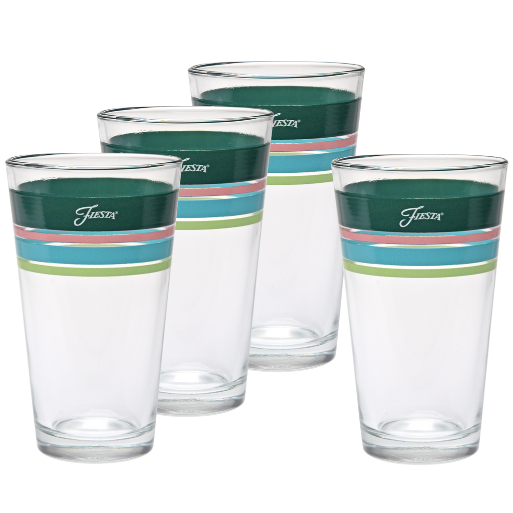 16 oz. Fiesta® Edgeline Tropical Cooler Glass Set of 4 Fiesta Factory Direct