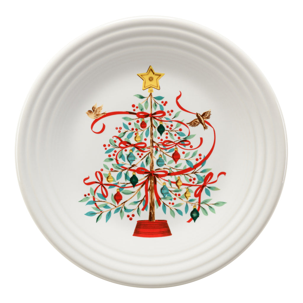 Holly Berry Christmas Tree Classic Rim Inch Luncheon Plate
