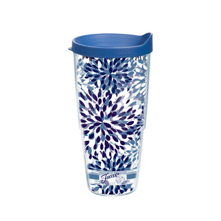 Fiesta® Calypso Lapis 24 oz Tumbler with Blue Lid, Tervis Tumbler - Fiesta Factory Direct by Homer Laughlin China. Dinnerware proudly made in the USA.
