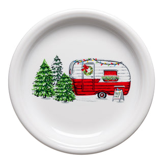 Holiday Trailer with Tree Bistro Coupe 7 1/4 Inch Salad Plate