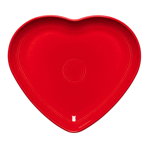 Scarlet red Fiesta Heart shaped Plate Made in the USA