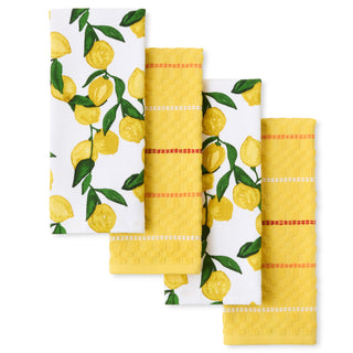 Fiesta Lemon Vine Kitchen Towel 4-Pack Set