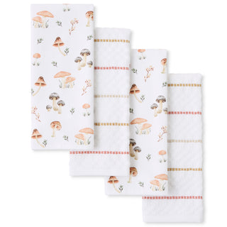 Fiesta Mushrooms Kitchen Towel 4-Pack Set