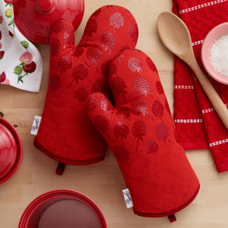 Falling Strawberries 4-Pack Oven Mitt Set