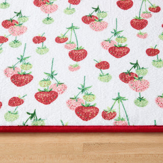 Fiesta Falling Strawberries Kitchen Towel and Dish Drying Mat Set