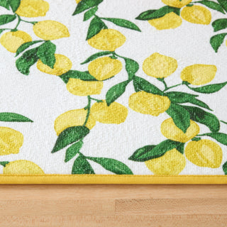 Fiesta Lemon Vine Kitchen Towel and Dish Drying Mat Set