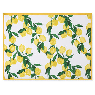 Fiesta Lemon Vine Kitchen Towel and Dish Drying Mat Set