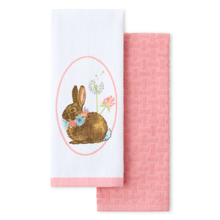 Fiesta Easter Bunny Kitchen Towels 2-Pack Set