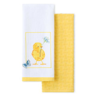 Fiesta Easter Chick Kitchen Towels 2-Pack Set