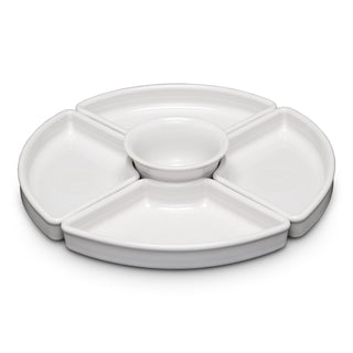 5-Piece White Entertaining Set 8 1/5 Inch