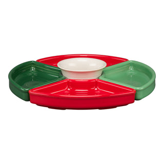 5-Piece Christmas Mixed Colors Entertaining Set 8 1/5 Inch