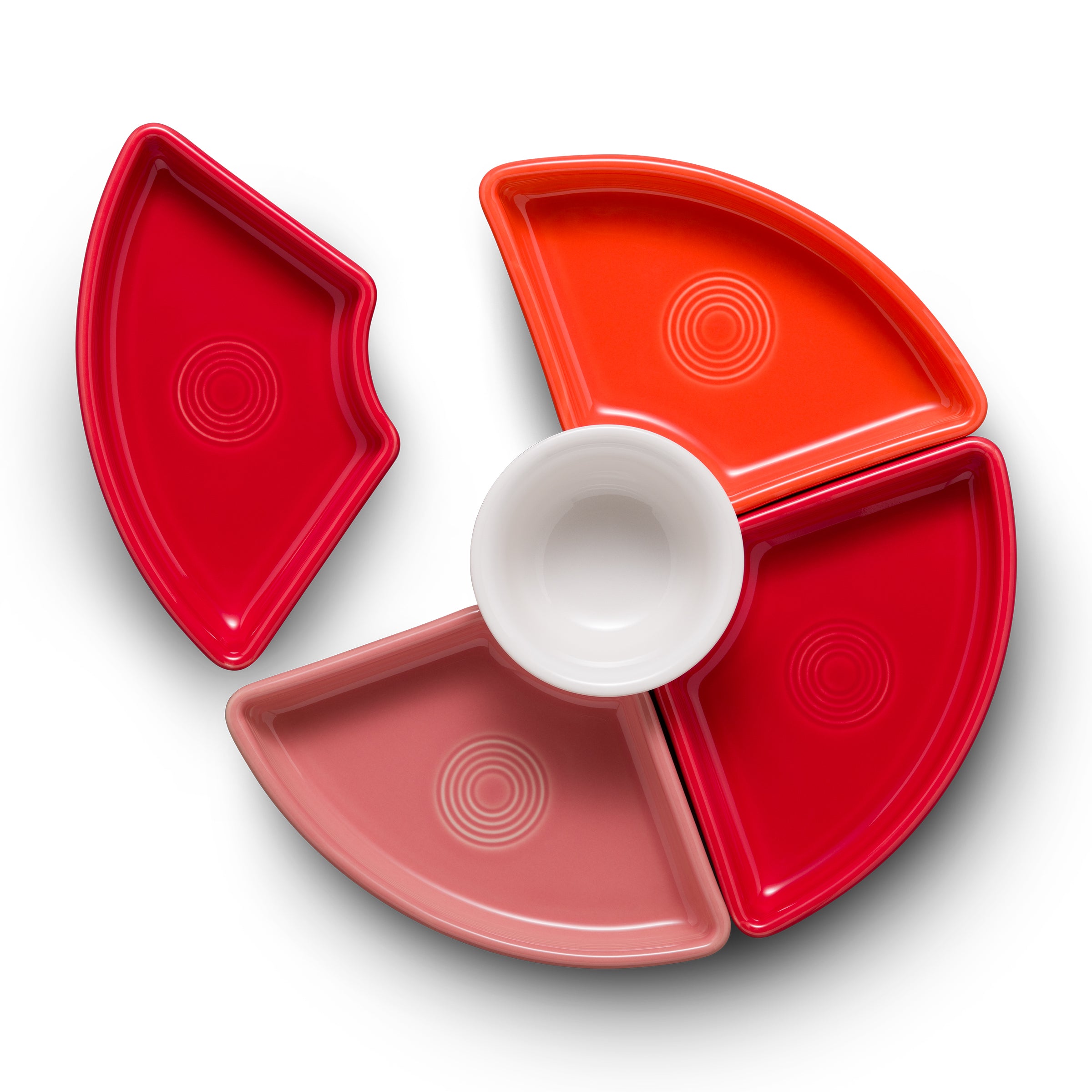 Sunset Horizon 5-Piece Mixed Colors Entertaining Set 8 1/5 Inch