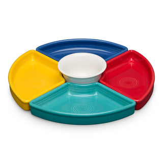 5-Piece Vibrant Mixed Colors Entertaining Set 8 1/5 Inch