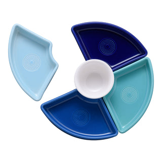 Coastal Blues 5-Piece Mixed Colors Entertaining Set 1/5 Inch