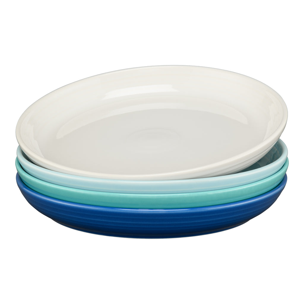 Mixed Coastal Blues Coupe 10 3/8 Inch Dinner Bowl 40 OZ, Set of 4