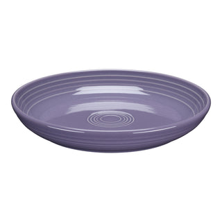 The Fiesta Lavender Coupe 8 1/2 Inch Luncheon Bowl (26 OZ) features a glossy lavender finish with concentric circular ridges inside—an ideal addition to your Fiesta dinnerware collection.