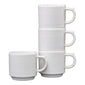 4pc White Stackable Mug Set