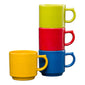 4pc Mixed Brights Stackable Mug Set