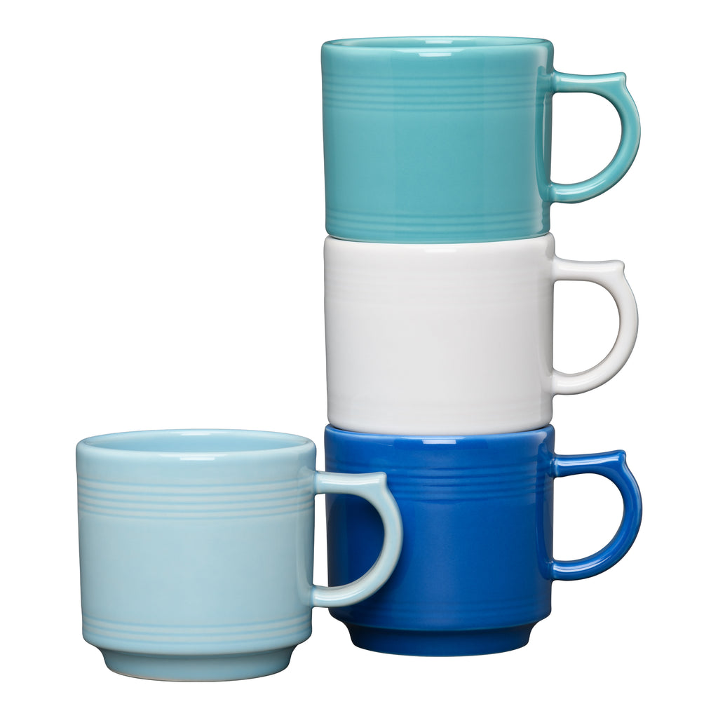 Fiesta 16 OZ Set of 4 Coastal Blues Mixed Stackable Mug Set – Fiesta ...