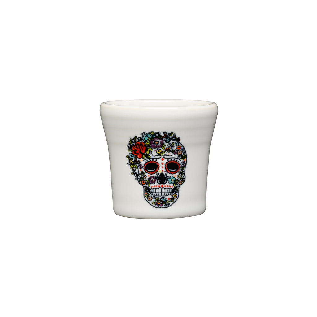Fiesta 8oz Ramekin In Skull & Vine Sugar Design - Lead-Free, Oven & Dishwasher Safe Ceramic