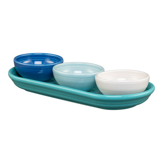 Fiesta Coastal Blues Mixed Colors 4-Piece Condiment Set