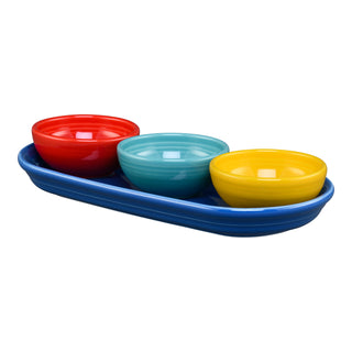 Fiesta Vibrant Mixed Colors 4-Piece Condiment Set