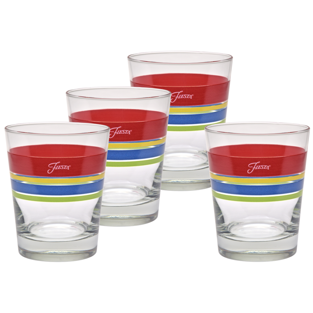 15 oz. Fiesta® Edgeline Bright Tapered Double Old Fashion Set of 4 Fiesta Factory Direct