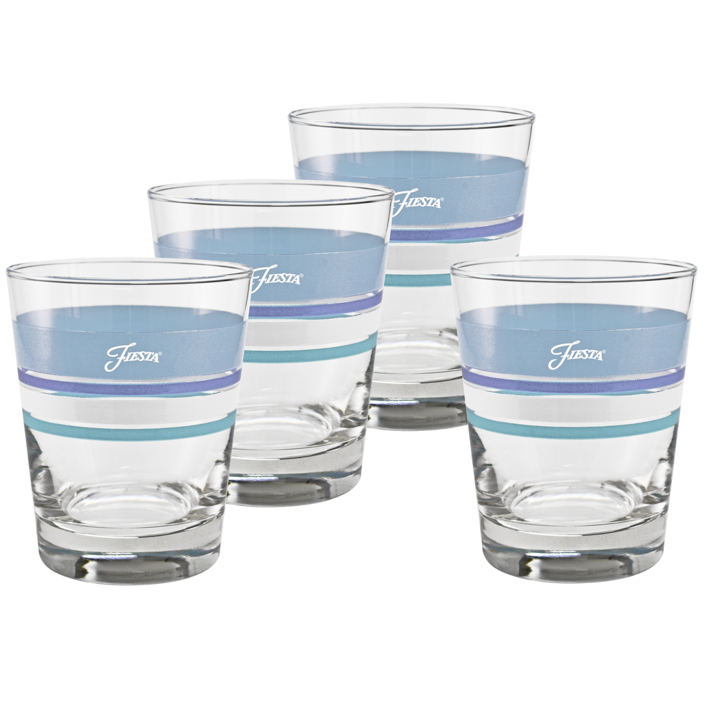 15 oz. Fiesta® Edgeline Coastal Blues Tapered Double Old Fashion Set