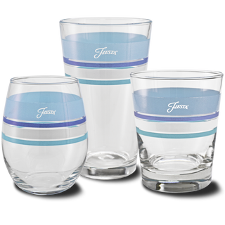 16 oz. Fiesta® Edgeline Coastal Blue Cooler Glass - Set of 4