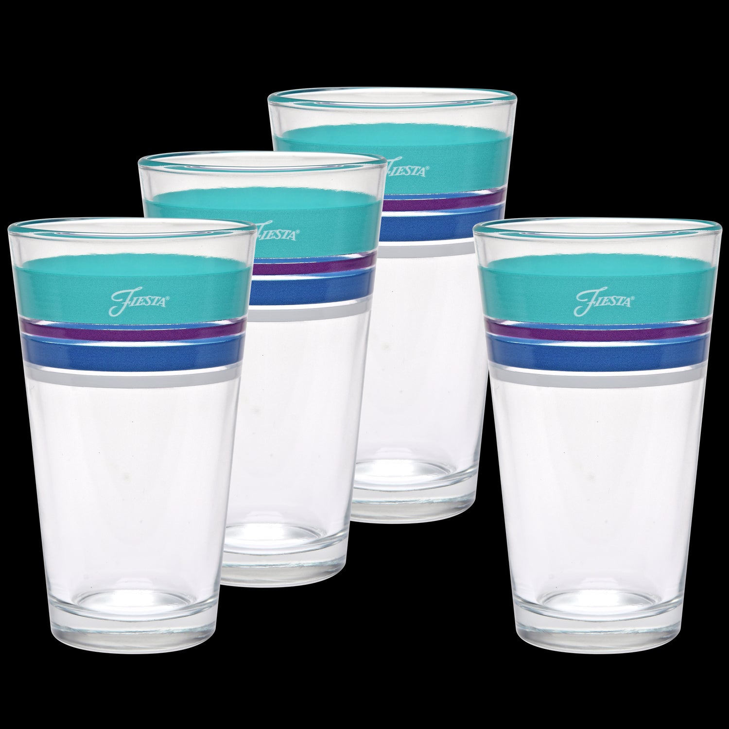 16 oz. Fiesta® Edgeline Coastal Cooler Glass Set of 4 Fiesta