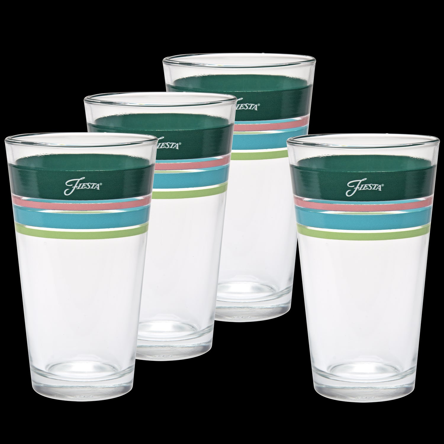 16 oz. Fiesta® Edgeline Tropical Cooler Glass Set of 4 Fiesta