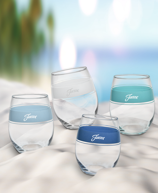 15 oz. Fiesta® Frame Stemless Wine Coastal Blues – Set of 4