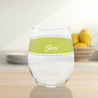 15 oz. Fiesta® Frame Stemless Wine Lemongrass – Set of 4