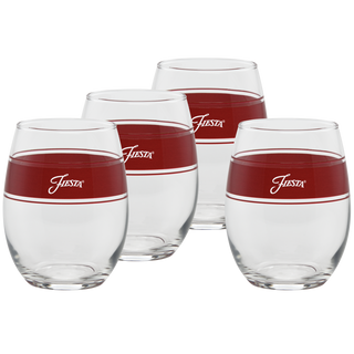 15 oz. Fiesta® Frame Stemless Wine Scarlet – Set of 4