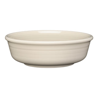 The Fiesta Classic Rim 5 5/8 Inch Small Bowl (15 OZ) in Linen features a smooth, round ceramic design with a slightly flared rim. Dishwasher safe and photographed on a white background.