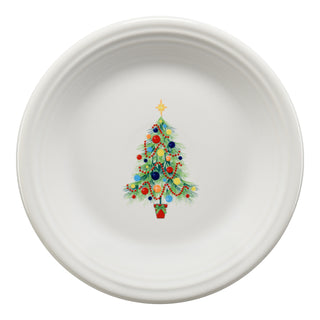 Christmas Tree on White Classic Rim 7 1/4 Inch Salad Plate