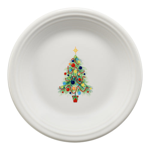 Christmas Tree on White Salad Plate