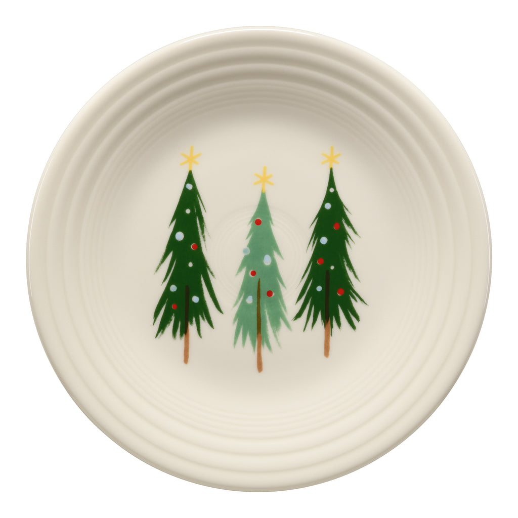 Jolly Christmas Three Trees Classic Rim Inch Luncheon Plate