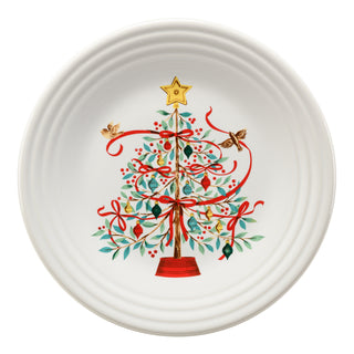 Holly Berry Christmas Tree Classic Rim Inch Luncheon Plate