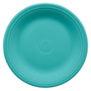 Turquoise Fiesta Classic Rim 10 1/2 Inch Dinner Plate with a classic circular rim design.