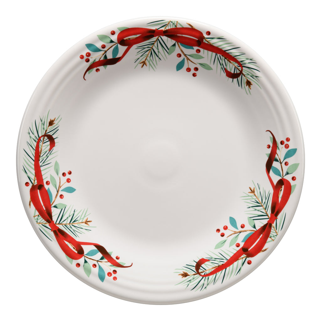 Holly Berry Christmas Garland Classic Rim 10 1/2 Inch Dinner Plate