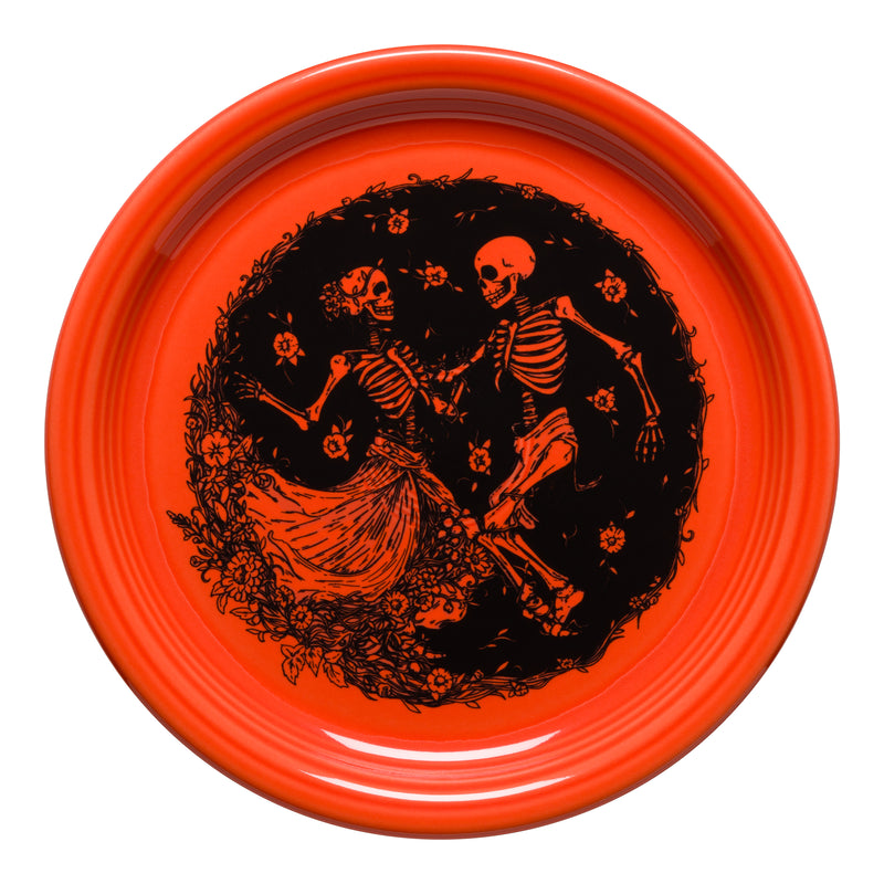 Skeleton Duet Poppy Bistro Coupe 9 Inch Luncheon Plate