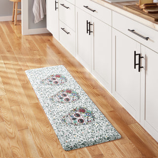 Skull & Vine Sugar Anti-Fatigue Comfort Kitchen Runner Mat