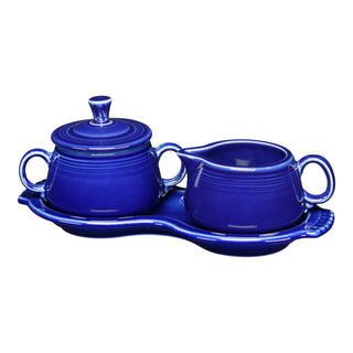 New Retired 4-Piece Sugar Bowl and Creamer Set with Tray