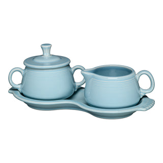 4-Piece Sugar Bowl and Creamer Set with Tray - countertop accessories Made in America by The Fiesta Tableware Company