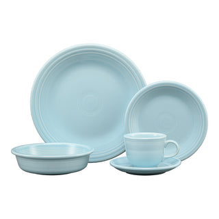 Classic Rim 5-Piece Place Setting, Service for 1 - place settings Made in America by The Fiesta Tableware Company