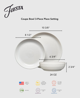 Coupe Bowl 3-Piece Place Setting